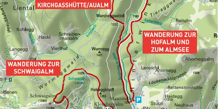 Wanderung zur Kirchgasshütte/Aualm