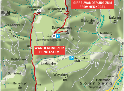 Wanderung zur Pirnitzalm in Hüttau